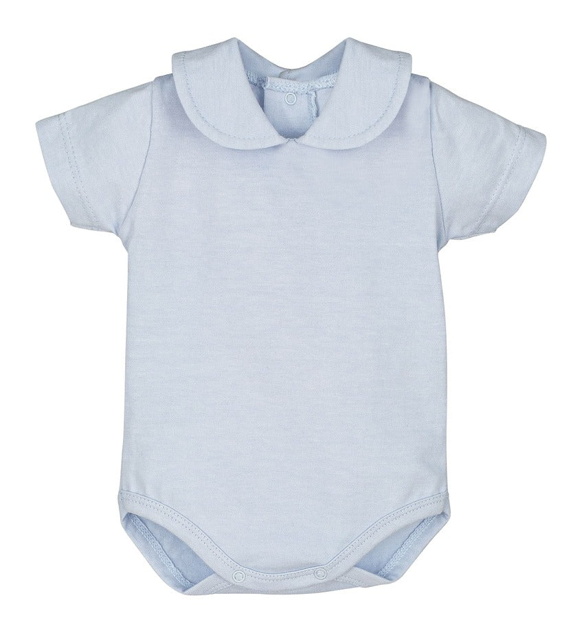 Body cuello redondo azul Calamaro Baby