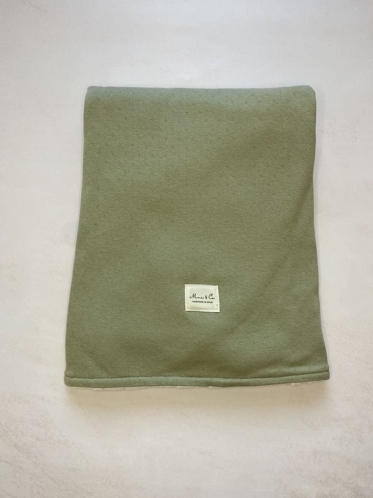 Mini &amp; Co olive green swaddle / blanket