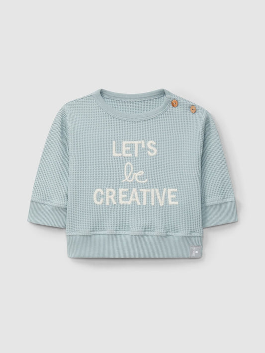 Sudadera ¨Seamos creativos¨ azul Snug