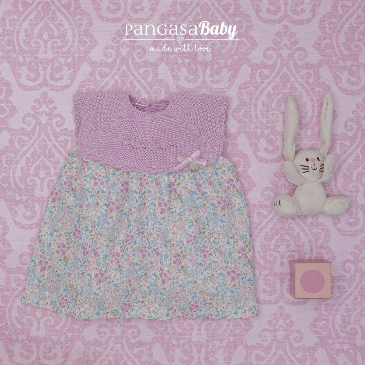 Vestido flores lila Pangasa baby